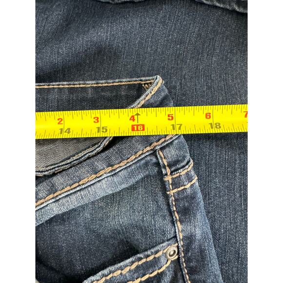 Y2K Bongo Jeans Juniors Size 15 Bootcut Flare Dark  Denim Jeans - Picture 7 of 9